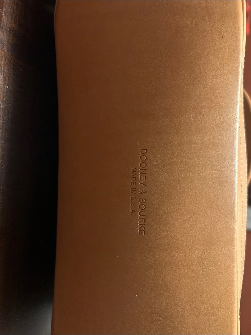 Tan and Brown Dooney & Bourke Satchel Bag